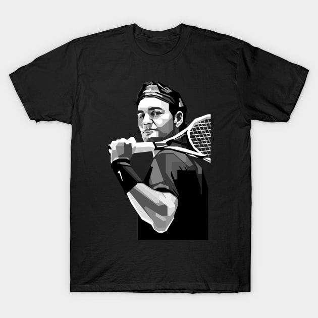 Roger Federer T-Shirt by Creativedy Stuff